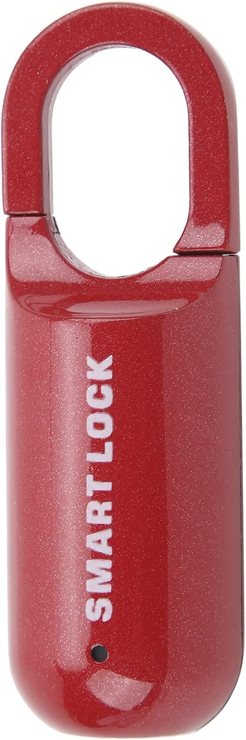 Portable Fingerprint Padlock, Keyless Fingerprint Lock, Security Mini Smart Lock, USB Rechargeable Digital Padlock, Suitable for Gym, Sports, Bike, School, Fence and Storage (Red)