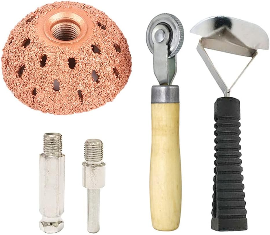 Ausfyyam Tire Repair Patch Tools Tire Buffing Wheels 42 Mm 55Mm Tungsten Steel Buffing Wheel with Tire Patch Roller Scraping Cutter for Car Tire Grinding Polishing Accessories Kit image number 4