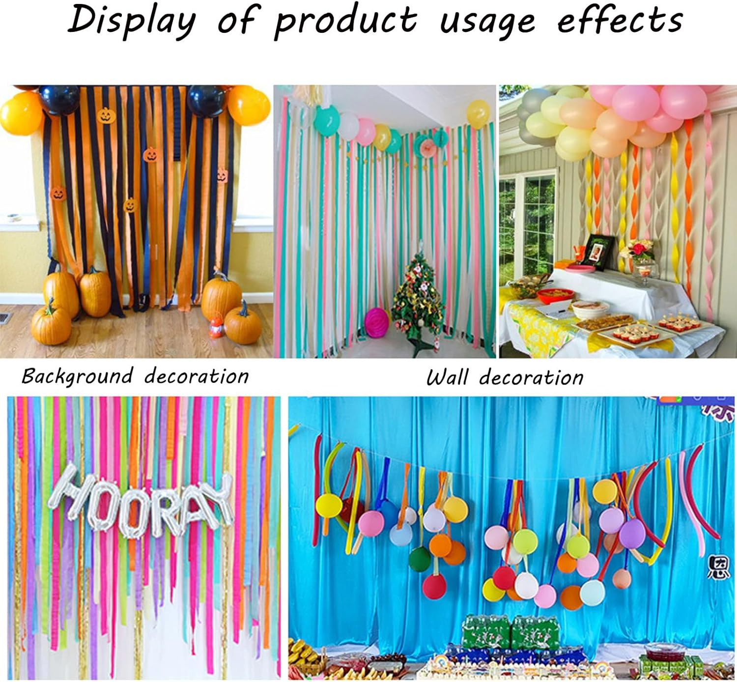 Purple Crepe Paper Streamers - 6 Rolls Party Streamers for Various Festival Party Decorations image number 6