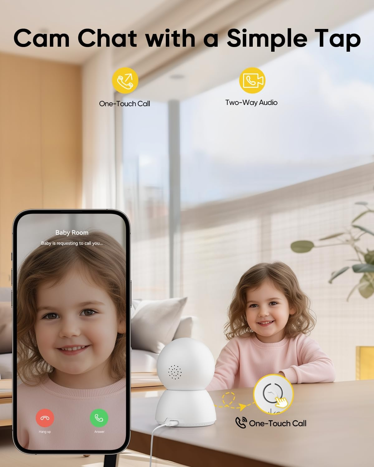 Boykeep Pet Camera 2K, Indoor Camera for Home Security, One-Touch Call, Motion Detection & Tracking, Colour Night Vision, 5G/2.4Ghz Wi-Fi, Cloud/Sd Storage, 2 Pack image number 5