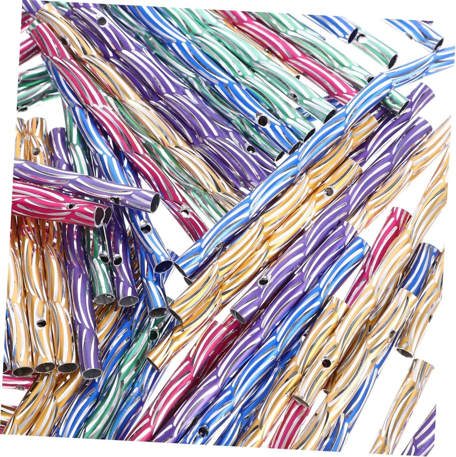 Fokmuaex 100PCS DIY Wind Chime Kit - Aluminum Metal Wind Chime Tubes for Outdoor Hanging Decor, Create Relaxing Wind Chimes with Natural Soothing Sounds image number 3