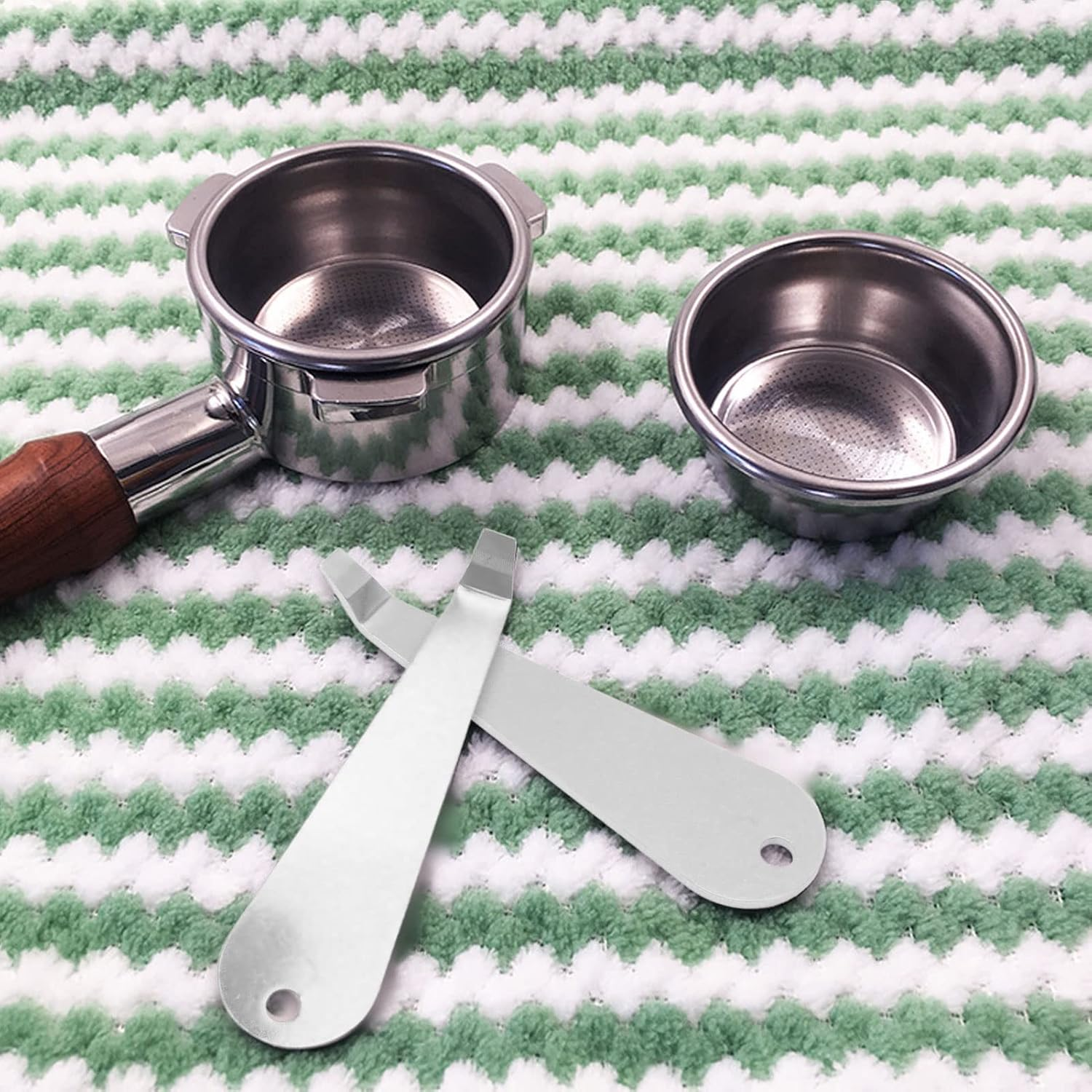 Stainless Portafilter Remover, Portafilter Basket Removal Tool, Espresso Cleaning Accessories for All Portafilter Coffee Barista Tools image number 6