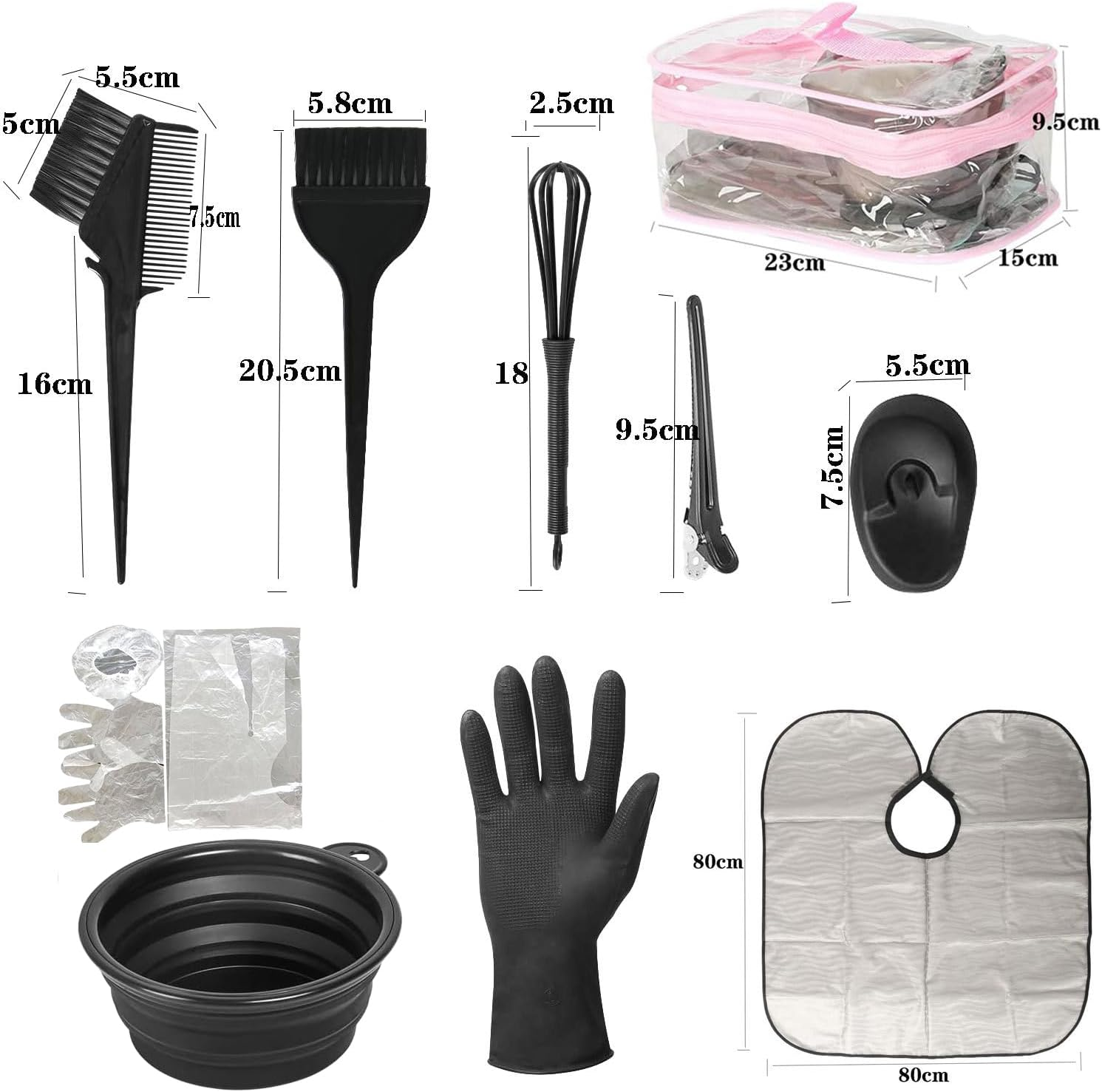 Salon-Quality Hair Dye Kit: Professional 14-Piece Set for At-Home Color | Includes Brush, Bowl, & Tools for Coloring Results | Easy DIY Hair Coloring Experience image number 3