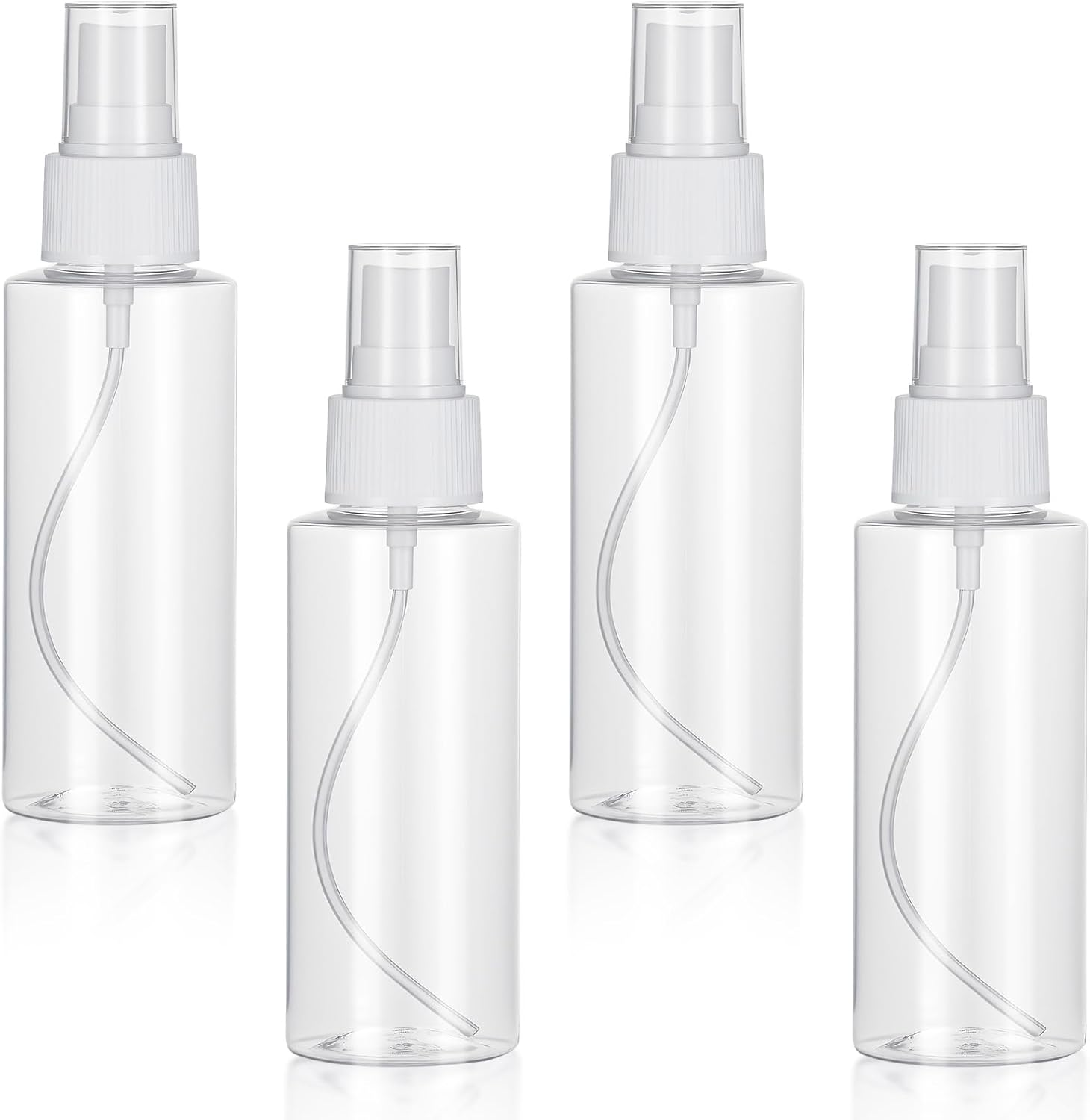 LIQWEI Pack of 4 100 Ml Small Spray Bottles, Travel Spray Bottles, Transparent Atomiser Spray Bottle, Plastic, Fine Mist Spray Bottles, Atomiser Spray Bottle Empty for Perfume Oils and Solids image number 3
