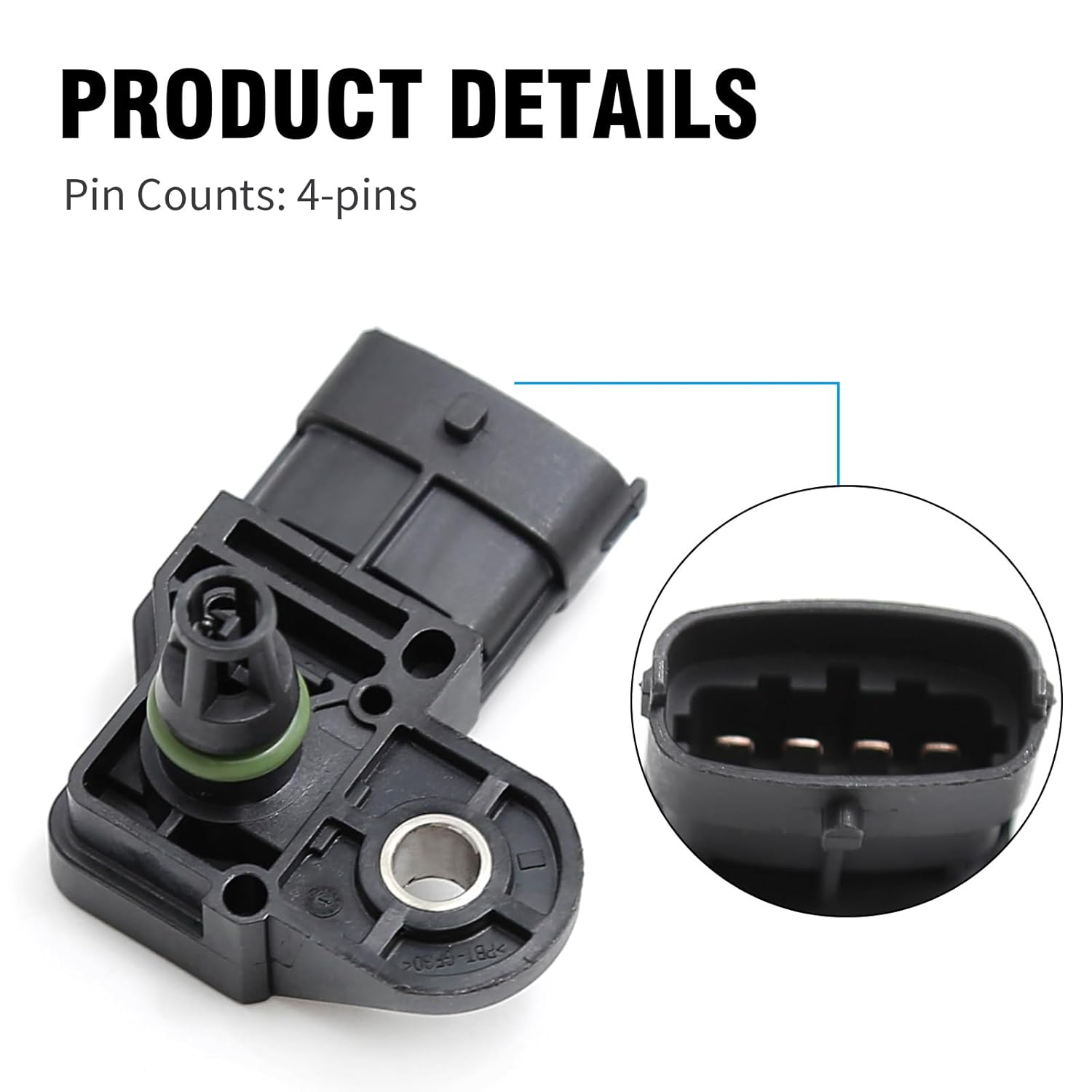 Saihisday 68211211AA MAP Sensor, Robust Manifold Absolute Pressure Sensor, Replacement for Jeep Grand Cherokee 2014-2018 Replacement for Ram 1500 2014-2018, Replaces 45962121F 46330273 image number 4