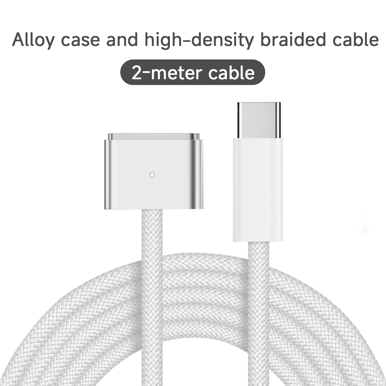 1 Pcs 140W 2M Magnetic USB-C Data Cable, USB Type-C Compatible with Magsafe 3 Interface, Suitable for Macbook Chargers, Macbook Air (13/15-Inch, M4 2025/2024/2022), (M2, 2023) image number 5