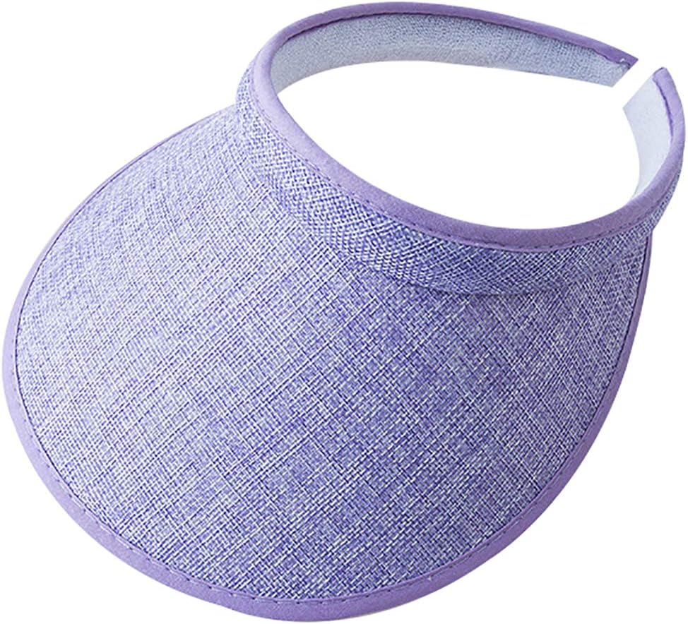 Women'S Clip on Sun Visor Hat Wide Brim Summer Straw Hat Beach Sun Hat Travel