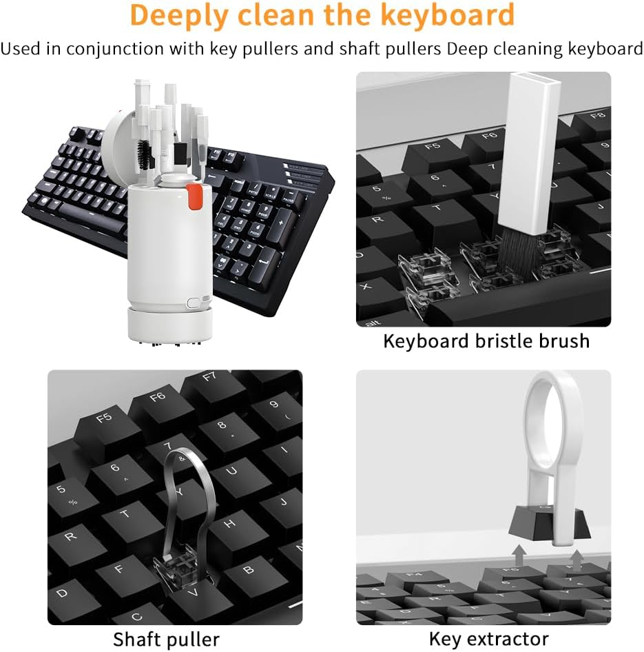 QUMOX 20-In-1 Multifunctional Electronic Cleaner Kit, Keyboard Cleaning Brush, Headphones Cleaner for Airpods, Laptop, Earbuds, Camera, and Phone Cleaning Tools image number 4