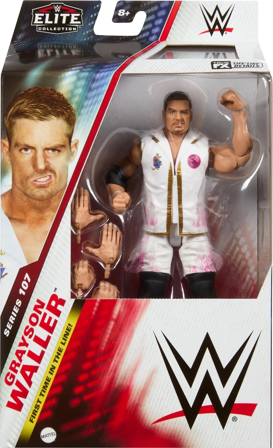 WWE Elite Action Figure & Accessories, 6-Inch Collectible Grayson Waller with 25 Articulation Points, Life-Like Look & Swappable Hands image number 3