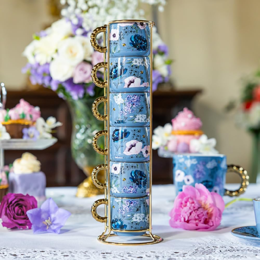 Bialetti - Bridgerton Stackable Mugs, Set of 6 - Official Netflix License image number 1