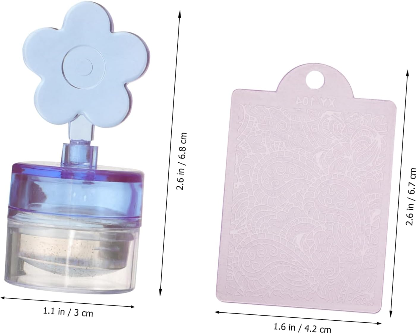 WRITWAA Silicone Nail Art Stamper Kit Flower Nail Stamps for French Manicure Stamping Tool image number 1