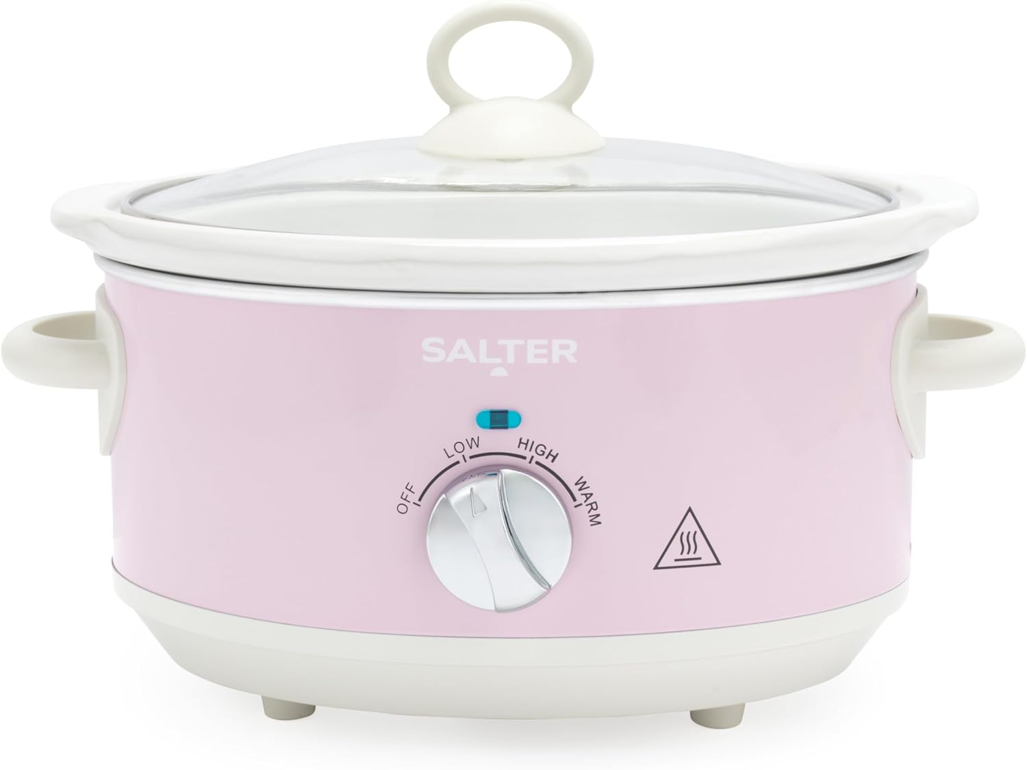 Salter Retro Pink 3.5L Slow Cooker - 3 Heat & Keep Warm Settings, Dishwasher Safe Ceramic Cooker, Tempered Glass Lid, Cold Touch Handles, Kitchen image number 1