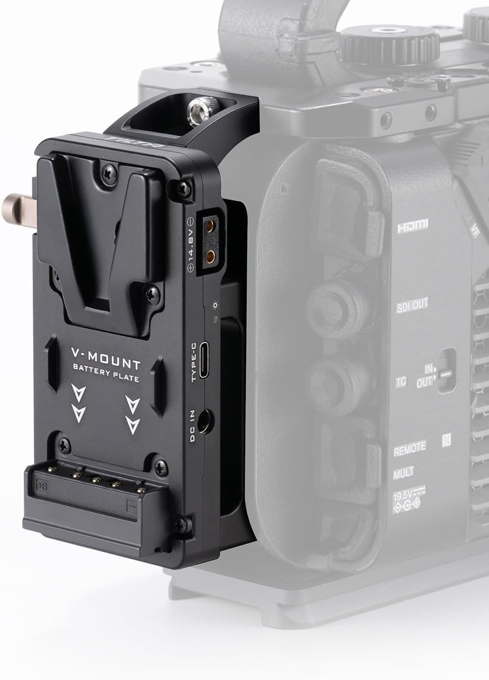 Tilta Battery Plate Compatible with Sony FX6 - V Mount | Power Outputs and Secure Connection | Compatible with Any V-Mount Battery image number 1