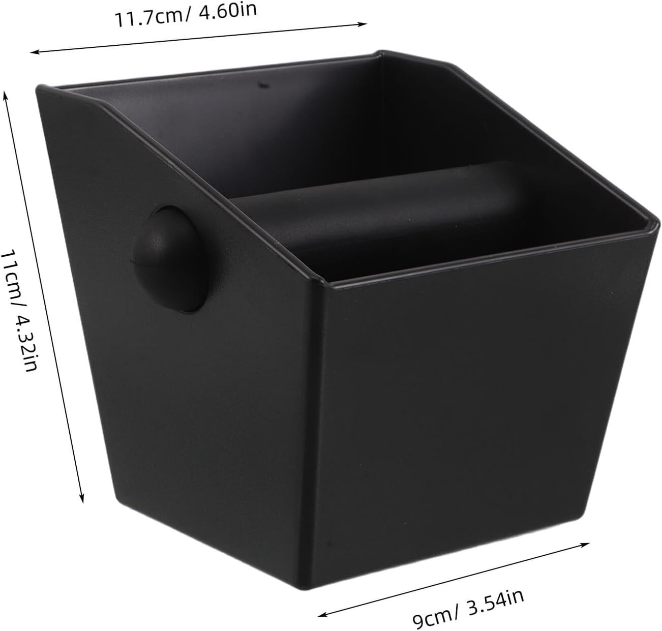 DONFAMDS Espresso Coffee Knock Box Black Square Coffee Grounds Bin Removable Knock Bar Non-Slip Base Waste Disposal image number 4