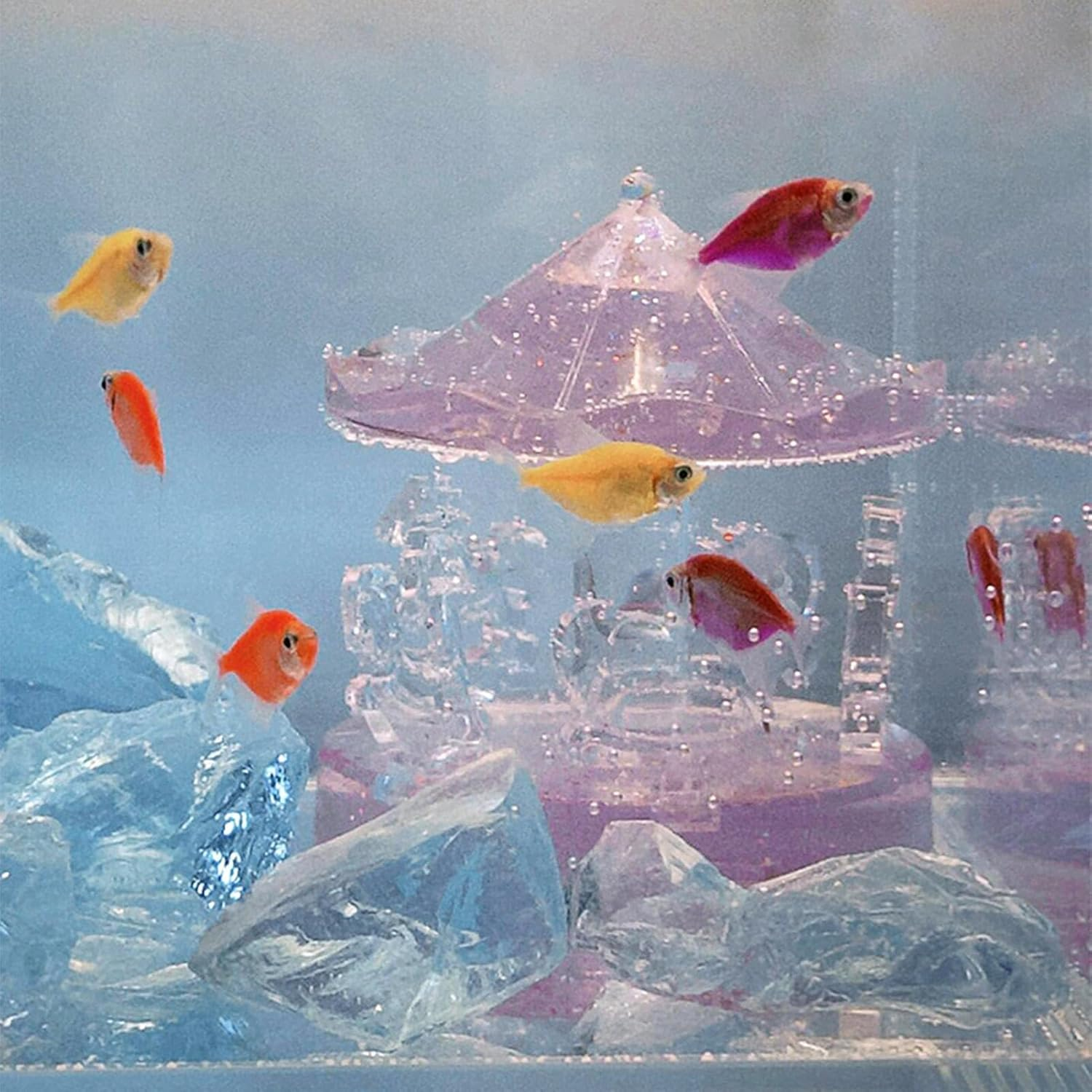 Fish Tank Decor | Carousel Fish Tank Landscaping Decor | Aquarium Miniature Decoration for Fish Tank Landscaping Accessories for Freshwater and Saltwater Fish Tanks image number 6