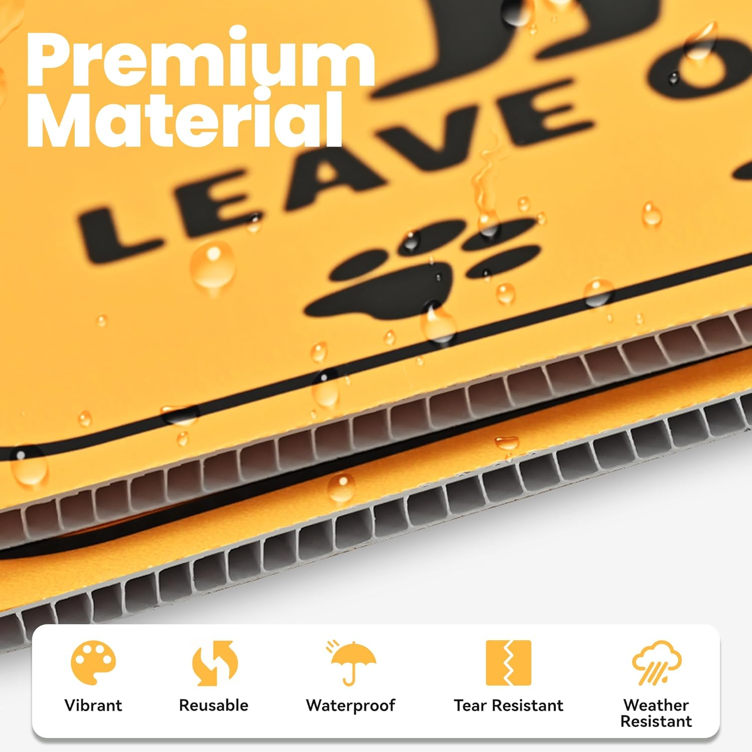 Combojoy No Dog Poop Signs for Yard, 2- Pack 13" X 9.5" Clean up after Your Dog Signs, Pick up after Your Dog Sign with Metal Stakes, Double-Sided and Waterproof No Pooping Dog Sign for Yard Lard image number 2