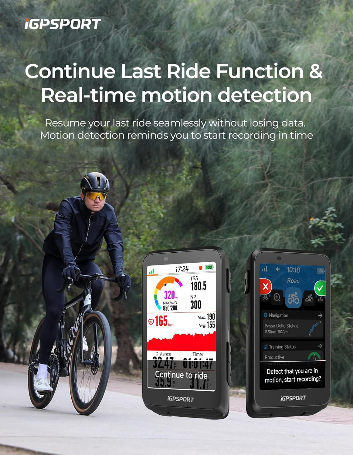 Igpsport Binavi Bike Computer, 3.5 Inch Touch Screen Map Navigation,Climb Plan,Group Riding, Music Control,30H Battery Life,Wireless GPS Cycling Computer image number 6