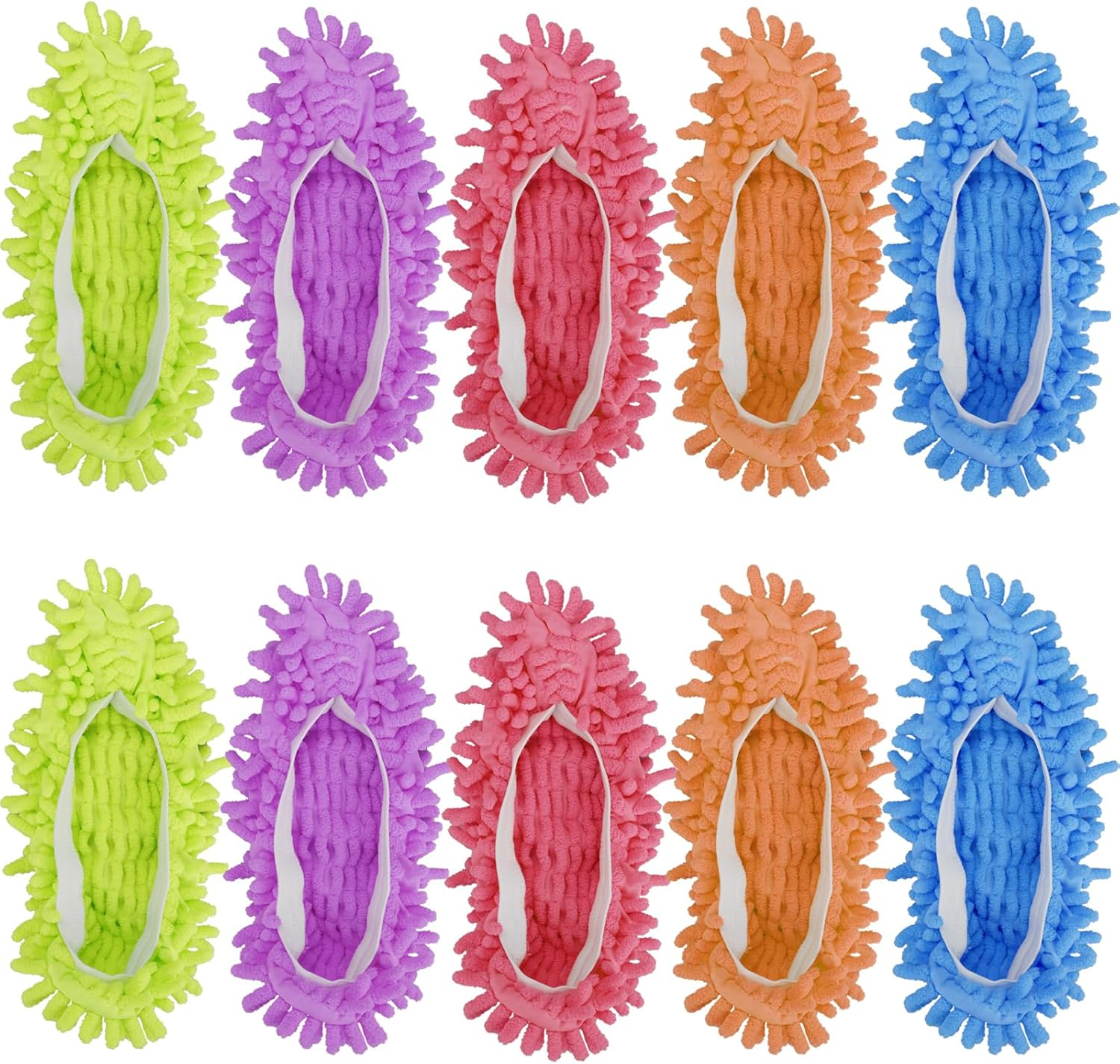 Cosywell Mop Slippers Shoes Cover Dust Duster Slippers Cleaning Floor House Washable 10 PCS 5 Pairs image number 4