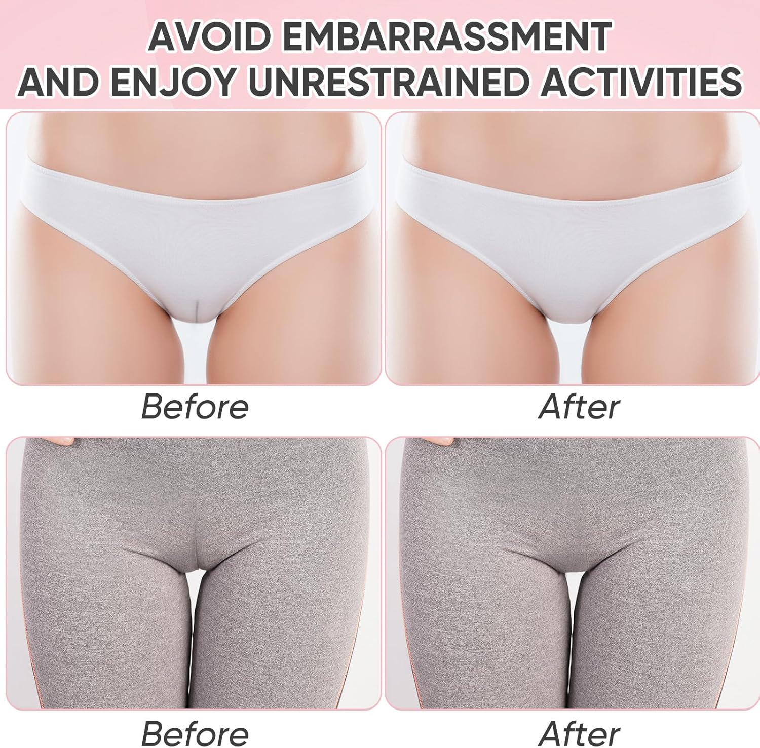 4 Pack Y Shape Camel Toe Concealer, Reusable Camel Toe Cover, Seamless Camel Toe Hider, No Camel Toe Underwear Guard image number 1