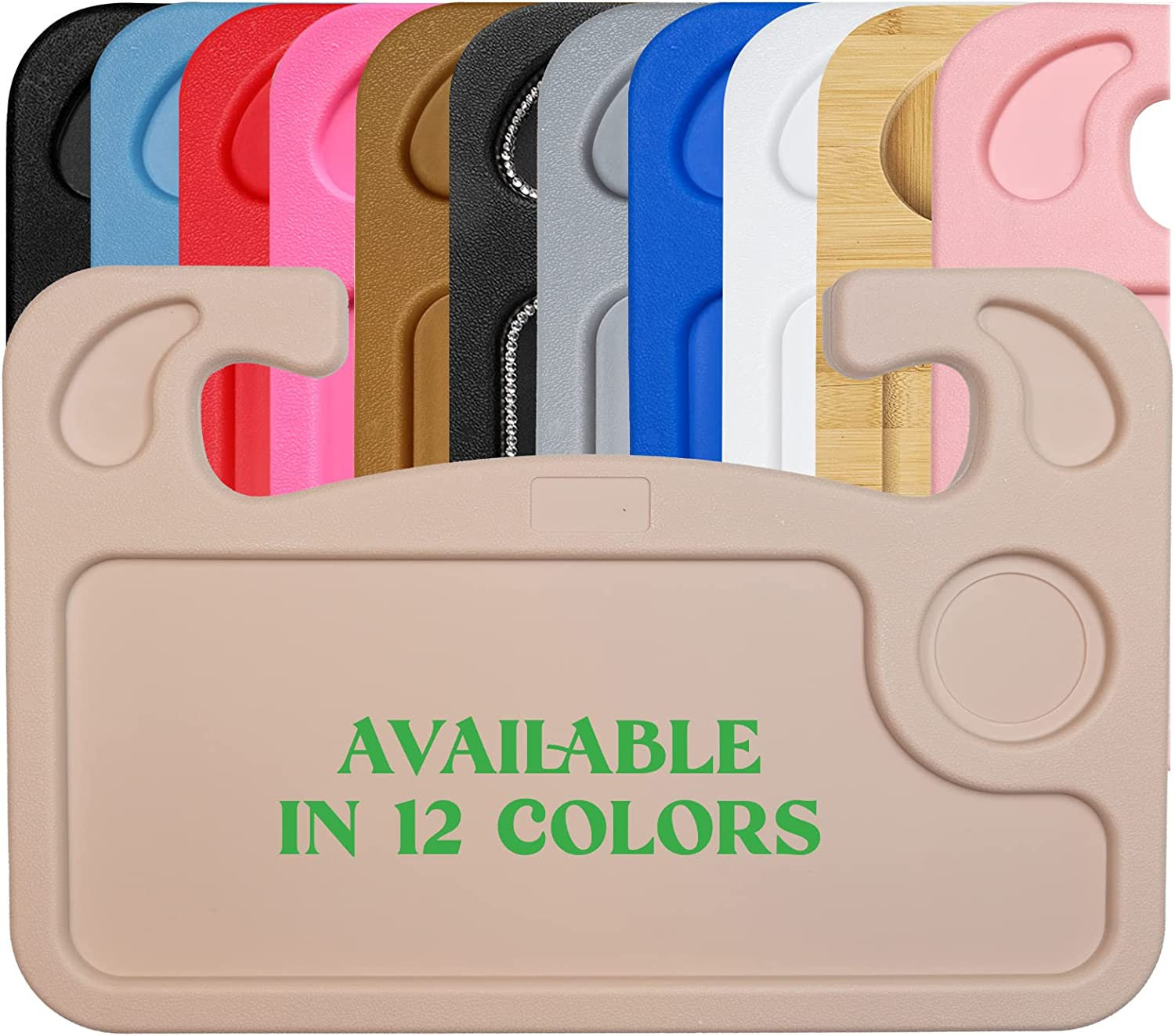 Lebogner Auto Steering Wheel Desk, Laptop, Tablet, Ipad or Notebook Car Travel Table, Food Eating Hook on Steering Wheel Tray, for Constant Travelers, Fits Most Vehicles Steering Wheels