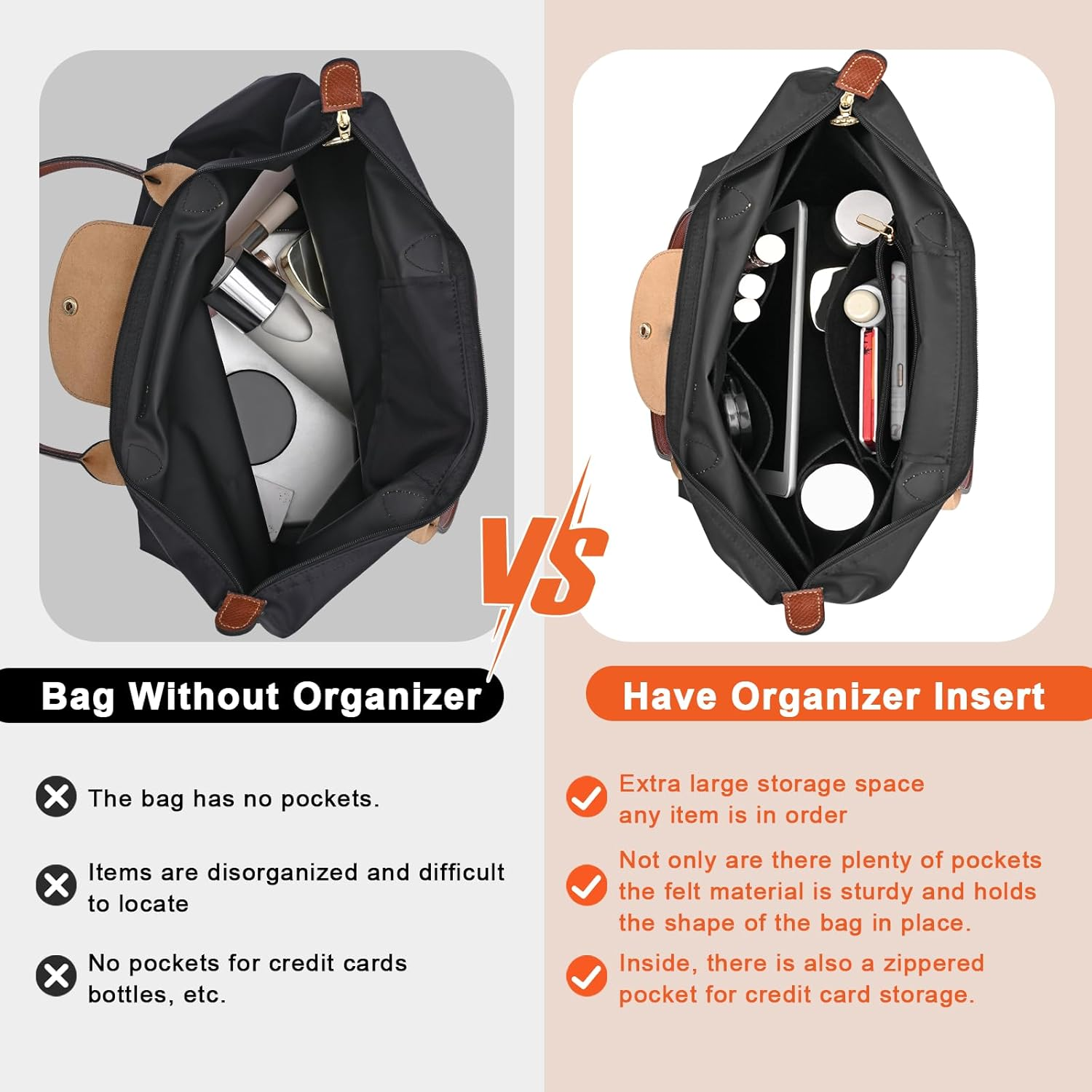 Felt Organizer Compatible with Longchamp image number 5