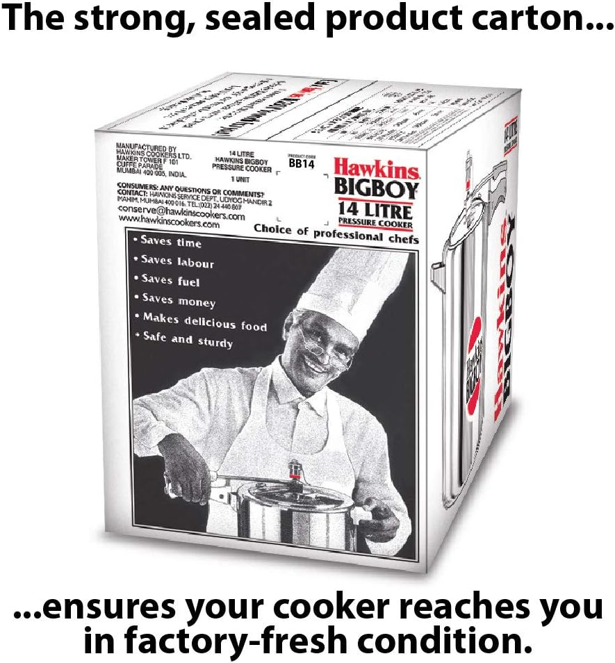 Hawkins Bigboy Pressure Cooker, 14 Litre Capacity image number 2