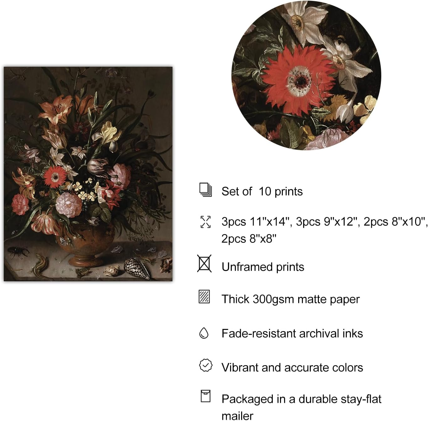 Dark Academia Room Decor Wall Art Prints Set of 10 Vintage Halloween Gothic Witchy Aesthetic Moody Goth Victorian Spooky Gallery Wall Decor for Home Bedroom Bathroom (UNFRAMED) image number 5