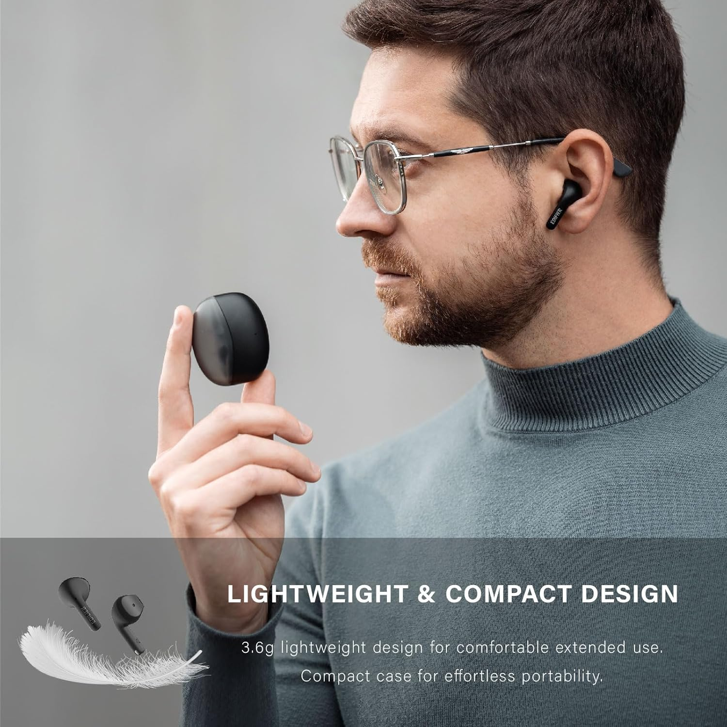 Edifier X2S True Wireless Earbuds, Bluetooth 5.3, 13Mm Dynamic Drivers, Deep Bass, Lightweight, AI Environmental Noise Cancelling, Custom Sound, IP54 Water Dust Resistant, Black image number 6