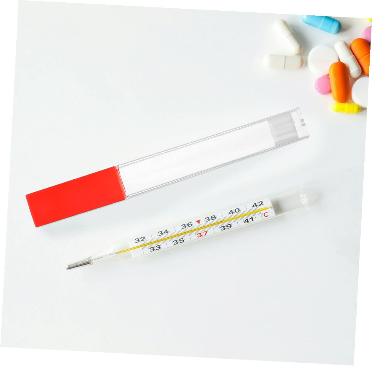 2Pcs Plastic Storage Box for Adults Mouth Holder Protective Case for Tools Portable Plastic Tube for Home and Use image number 6