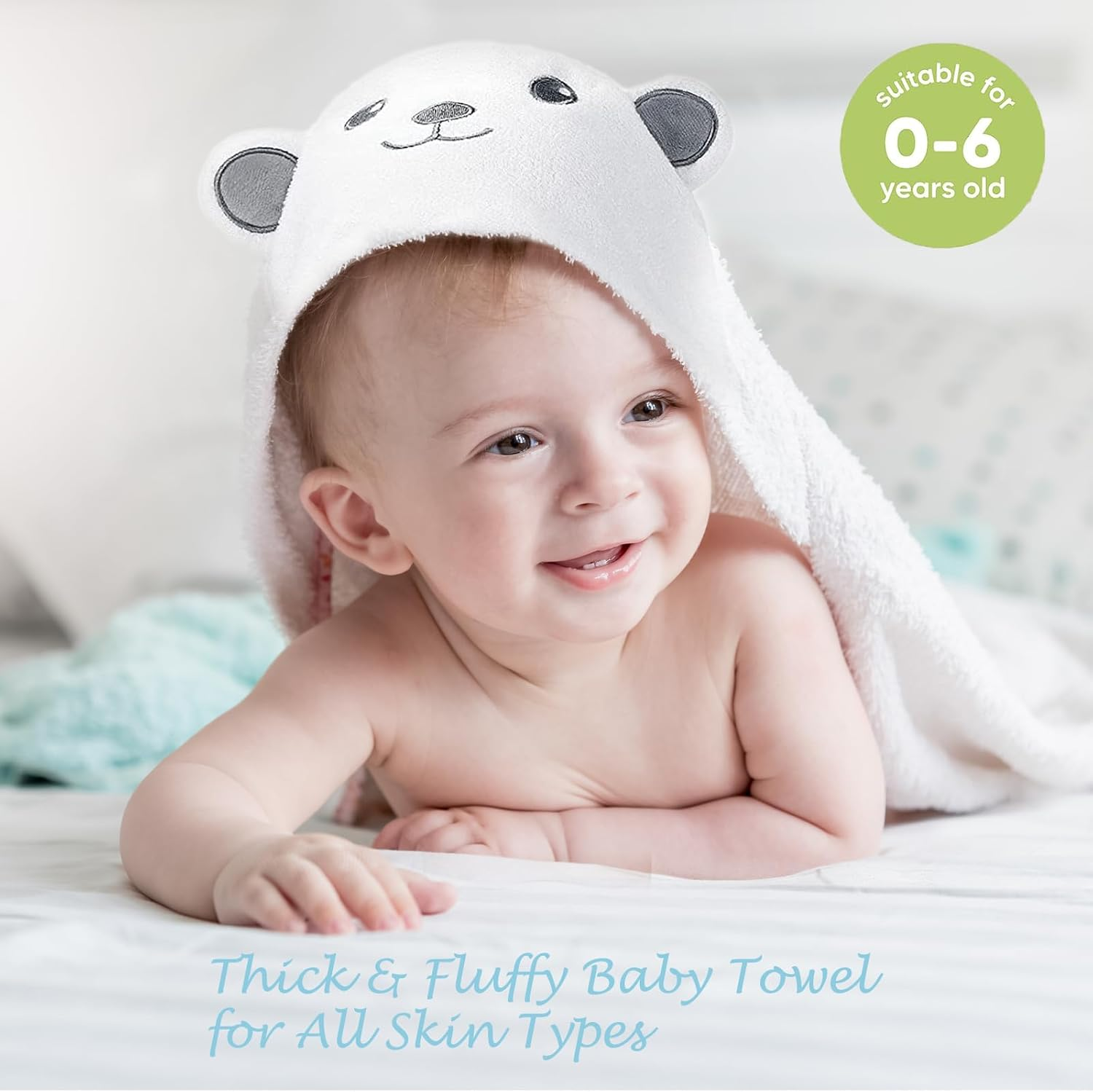 ROXANEPIG 2 Pack Hooded Baby Towel - Premium Soft Bath Towel for Babie, Newborn, Infant - Ultra Absorbent, Natural Baby Stuff Towel for Boy and Girl