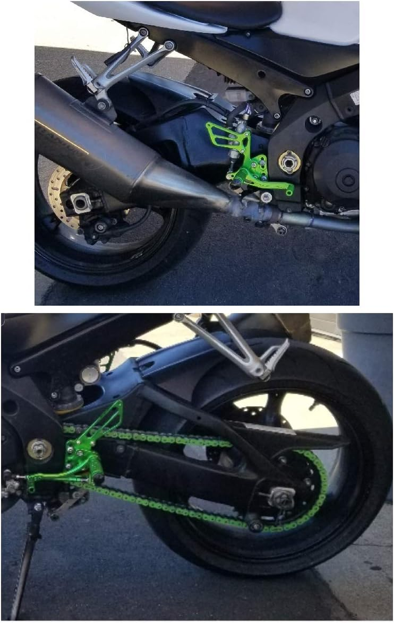 FXCNC CNC K5 K6 Billet Adjustable Motorcycle Rearset Foot Pegs Rear Set Footrests Compatible with GSXR1000 GSX-R1000 2005 2006 image number 1