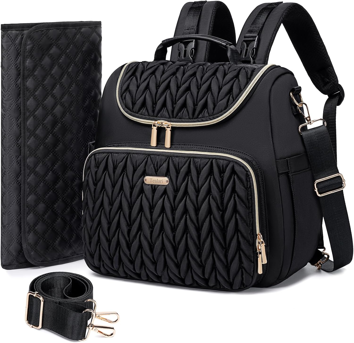 Diaper Bag Backpack,Baby Diaper Bag,Waterproof Diaper Backpack with Changing Pad,Multiple Usage Modes Switchable