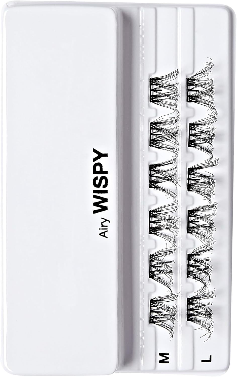 KISS Impress Falsies Press on Self Adhesive Eyelashes, 12Mm-14Mm Natural Volume Press on Lashes, Black, No Glue Needed, Invisible Band, 12 Lash Clusters - Airy image number 6