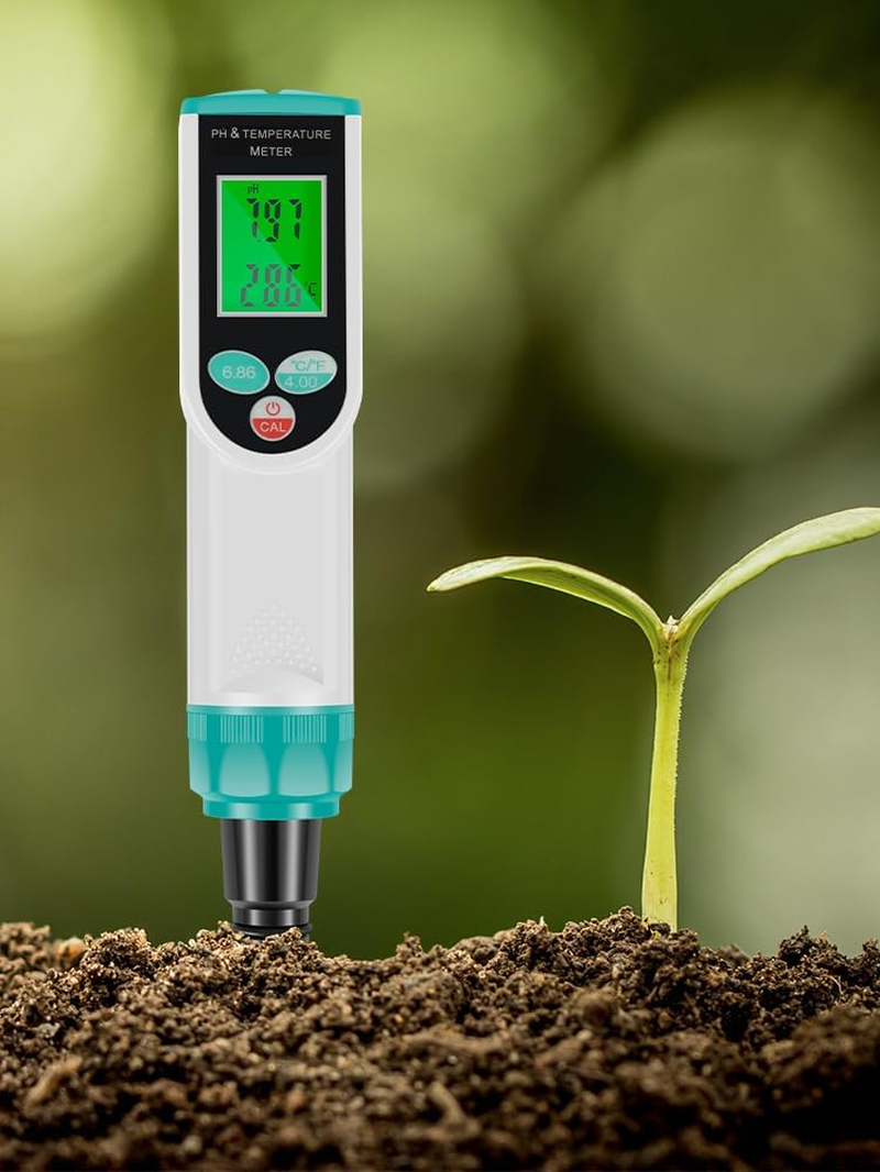 [-] Food Ph Meter Dual Probe Digital Soil Ph Tester Automatic Temperature Compensation High Precision Electric Food Thermometer for Sourdough Bread Canning Cheese [-](Black) image number 4