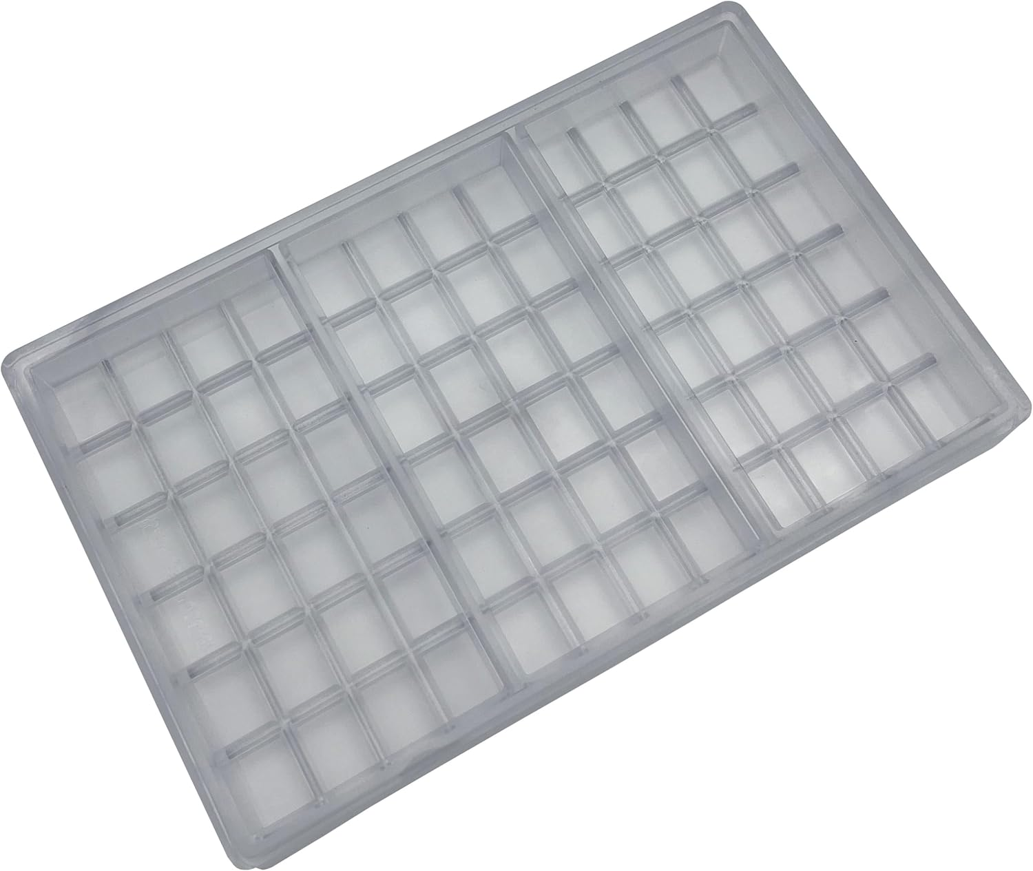 Goldbaking Polycarbonate Deep Chocolate Bar Mold - 3 Pieces, 6.22 * 3.19 * 0.71Inch, Clear, Rectangular Prism, BPA Free image number 2