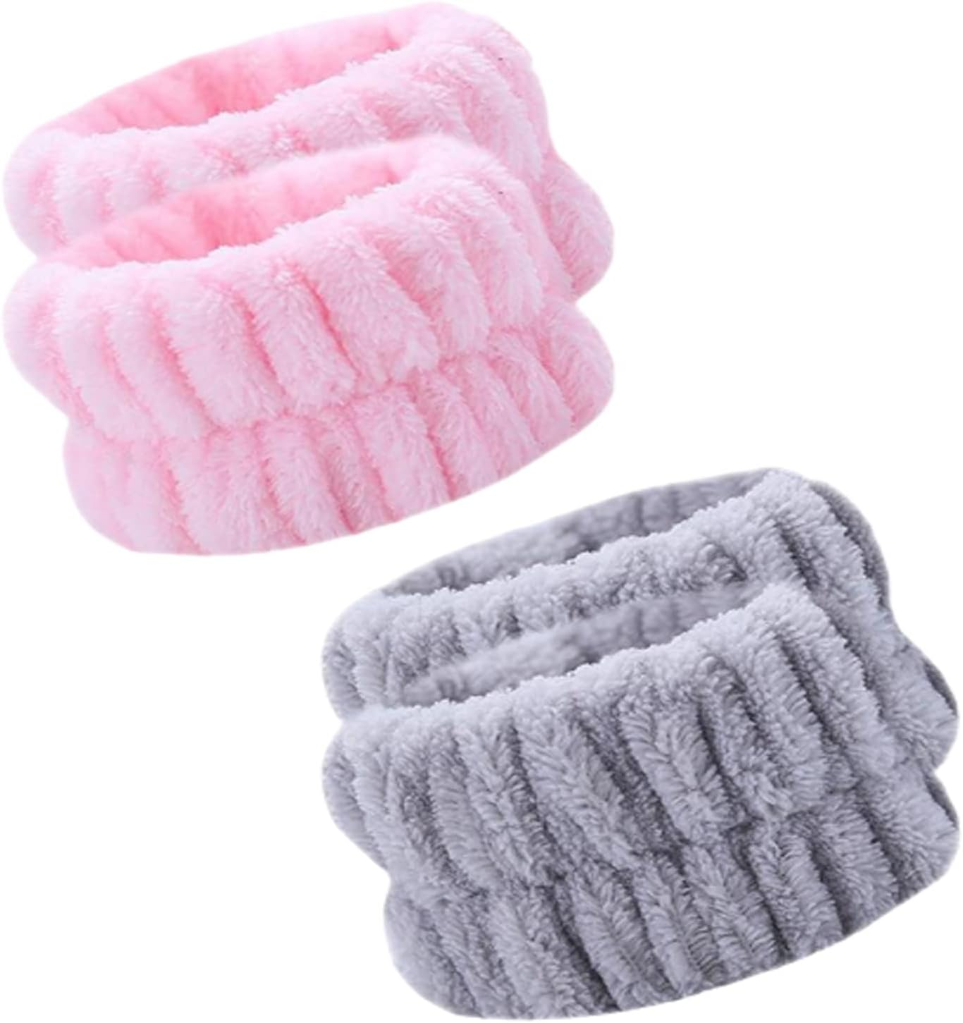 4 Pieces Coral Velvet Wash Tape, Microfibre Wrist Towel, Elastic Hair Band for Makeup, Face Washing, Shower, Yoga, Sports Wrist Wash Band image number 4