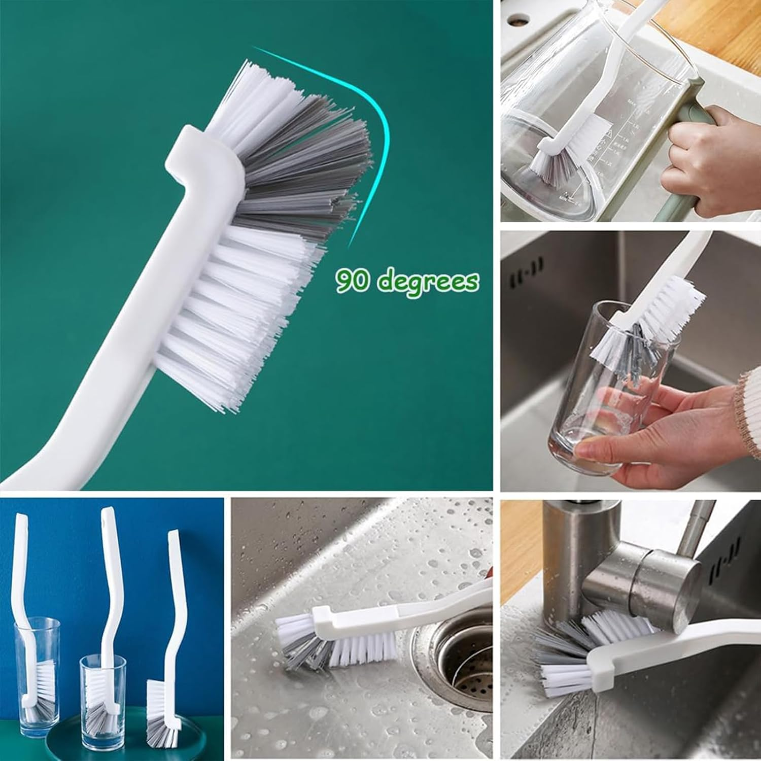 14Pcs Small Crevice Cleaning Brush Set,Scrub Brush Gap Clean Tools for Household Use, Groove Gap Cleaning Tool for Cleaning Kitchen,Bathroom, Corner, Sink,Door,Window Track,Cup