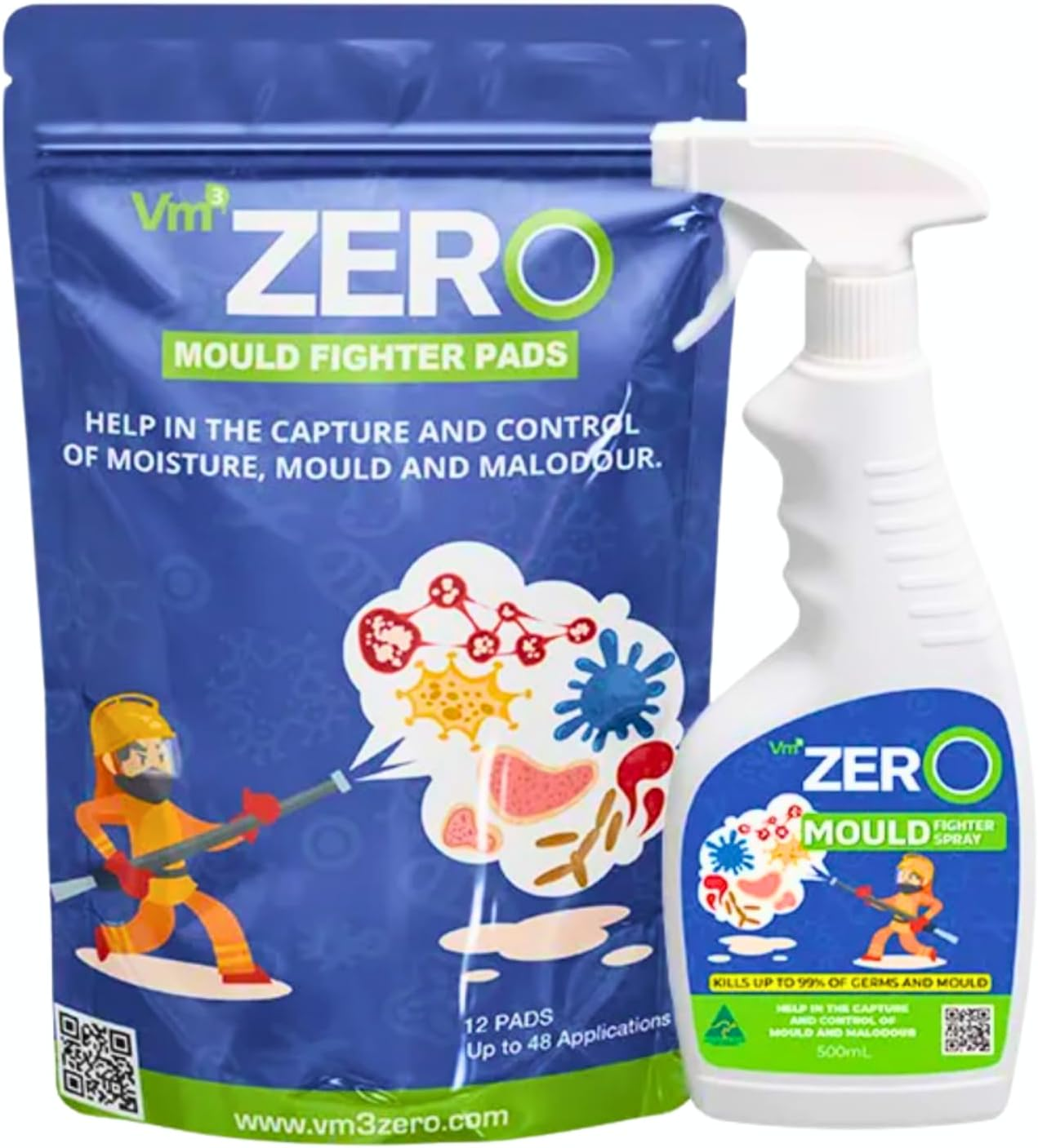 Mould Fighter Pack &ndash; Natural Aussie Mould Remover Spray 500Ml + 12 Moisture Absorber Pads, anti Mould & Mildew Control, Stops Regrowth, Bathroom & Household Use image number 5