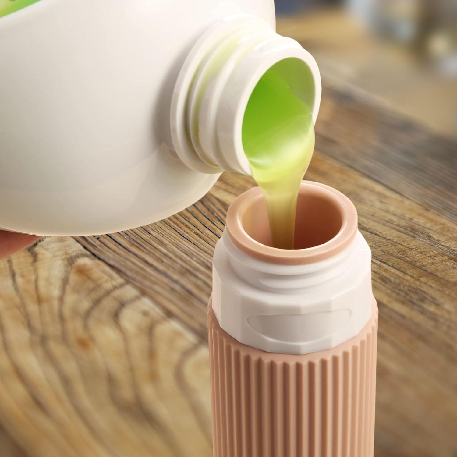 Fabulle Travel Bottles for Toiletries, 4 Pack, BPA Free Silicone, Leak Proof, with Clear Bag (Pack of 4) 3Oz, image number 4