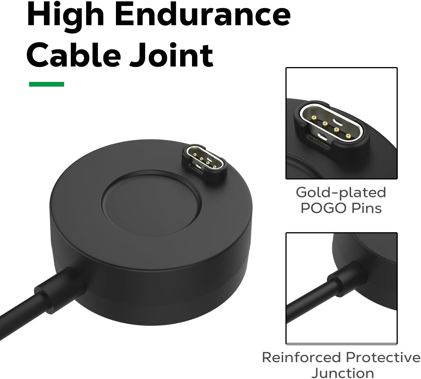 Astorgos Charger Dock Compatible with Garmin Vivoactive 3/4/4S/Venu/Fenix 7/7S/7X/5/5 Plus/5S/5S Plus/5X/5X Plus/6/6S/6X/6 Pro/6S Pro/6X Pro/Forerunner 745/Instinct, USB Data Charging Station, Black image number 4