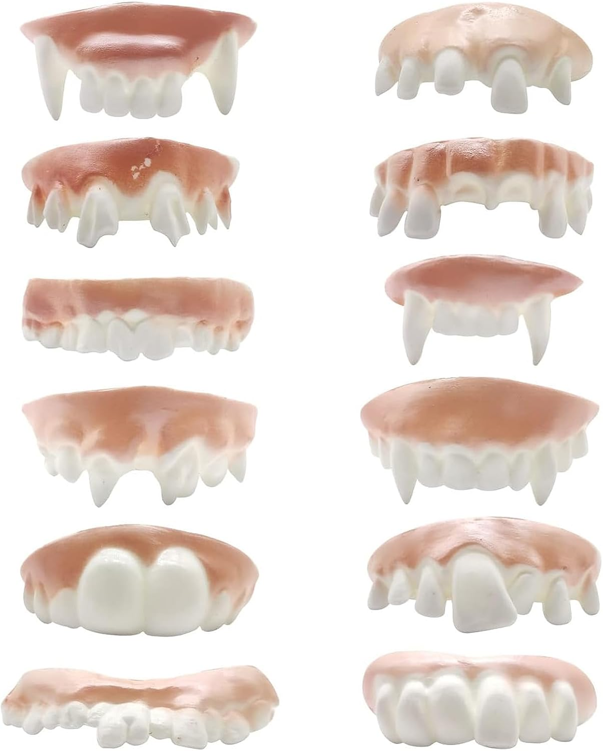12 Rough Teeth Occlusion Teeth Ugly Dentures Halloween Vampire Dentures Masquerade Costume Party Gift Photo Props image number 6