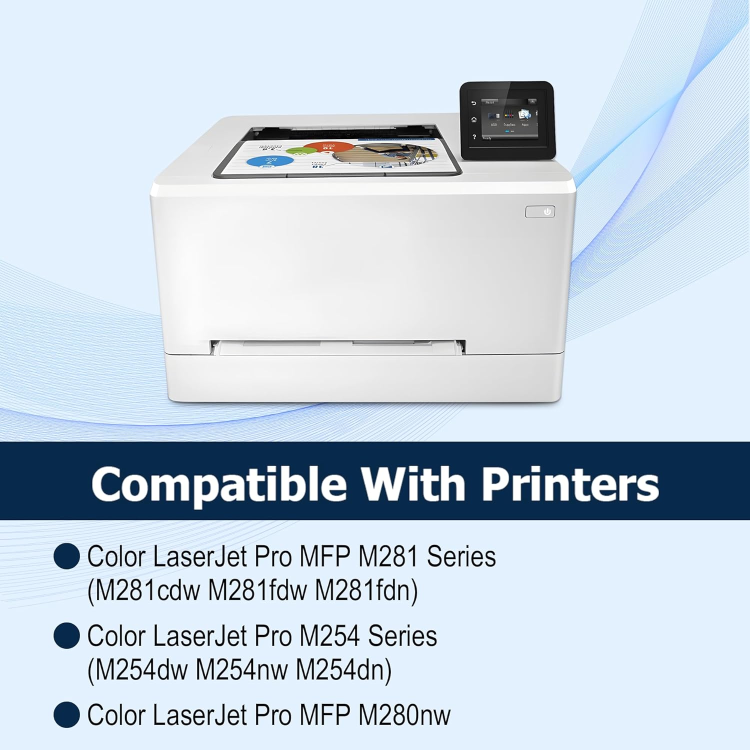 202A Black Toner Cartridge Replacement for HP 202A CF500A Works with Color Laserjet Pro M254Dw; Color Laserjet Pro MFP M281Cdw, M281Fdw Printer Ink (2-Pack )