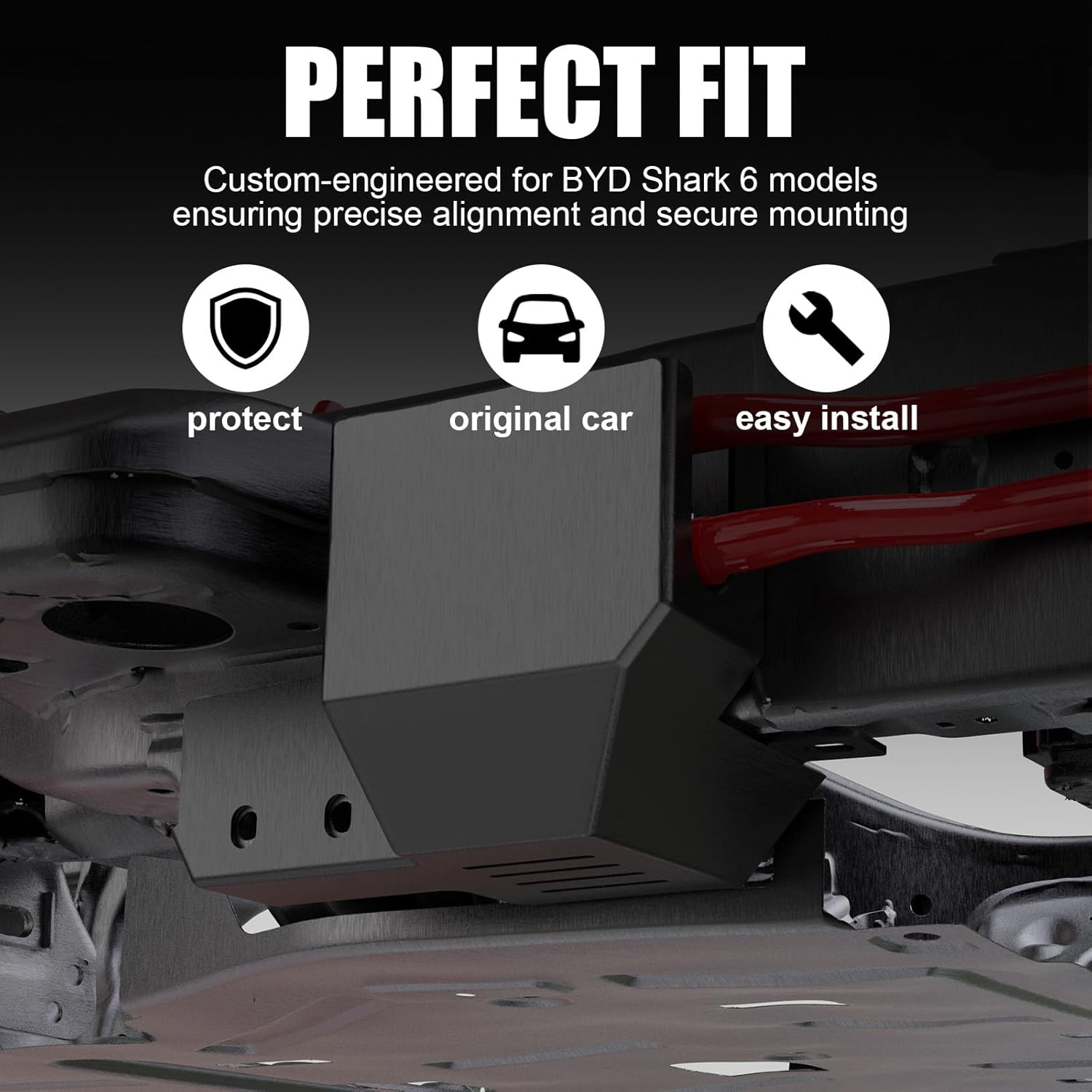 BYD Shark 6 Condenser Metal Guard, 3.0 Mm Chassis Protection, Heat Dissipation image number 4