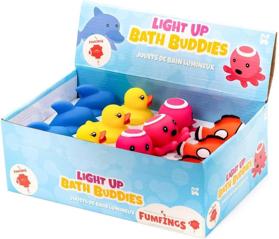 Keycraft Small Light-Up Bath Toy, Floating Water Animal That Lights up in Water, Fun and Engaging Bath Time Toy for Kids, Assorted Designs