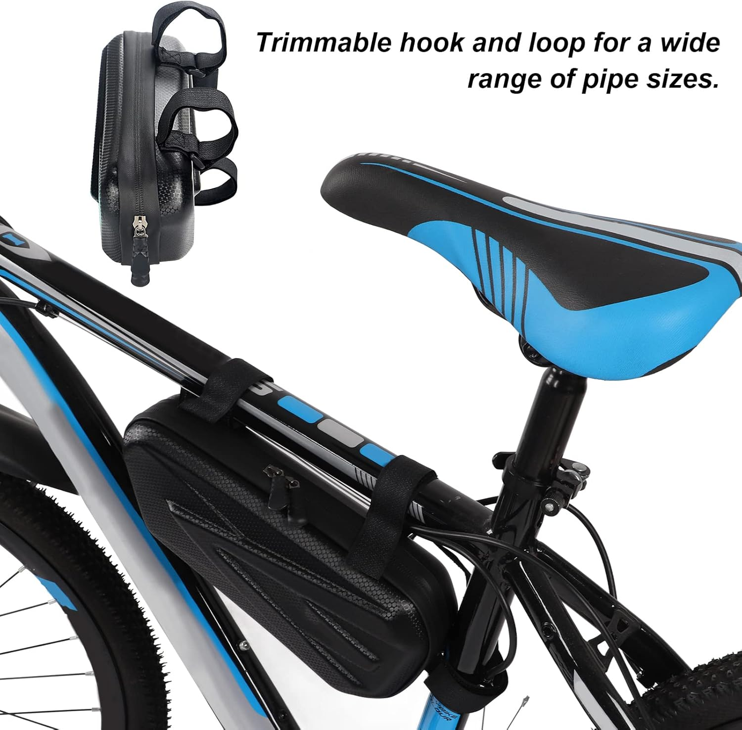 OUKENS Motorcycle Side Bag - EVA Waterproof Triangle Bag with Double Sealing Zipper, Fashionable Hard Shell Side Hanging Bag for Bike image number 6