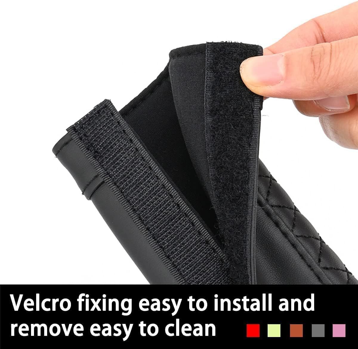 2PCS Car Seat Belt Cover, Soft Shoulder Strap Covers Harness Pads, Safety Leather Seatbelt Comfort Driving Cushion Protect Your Neck and Shoulder Universal for Car (Black, 6.5 * 23CM)