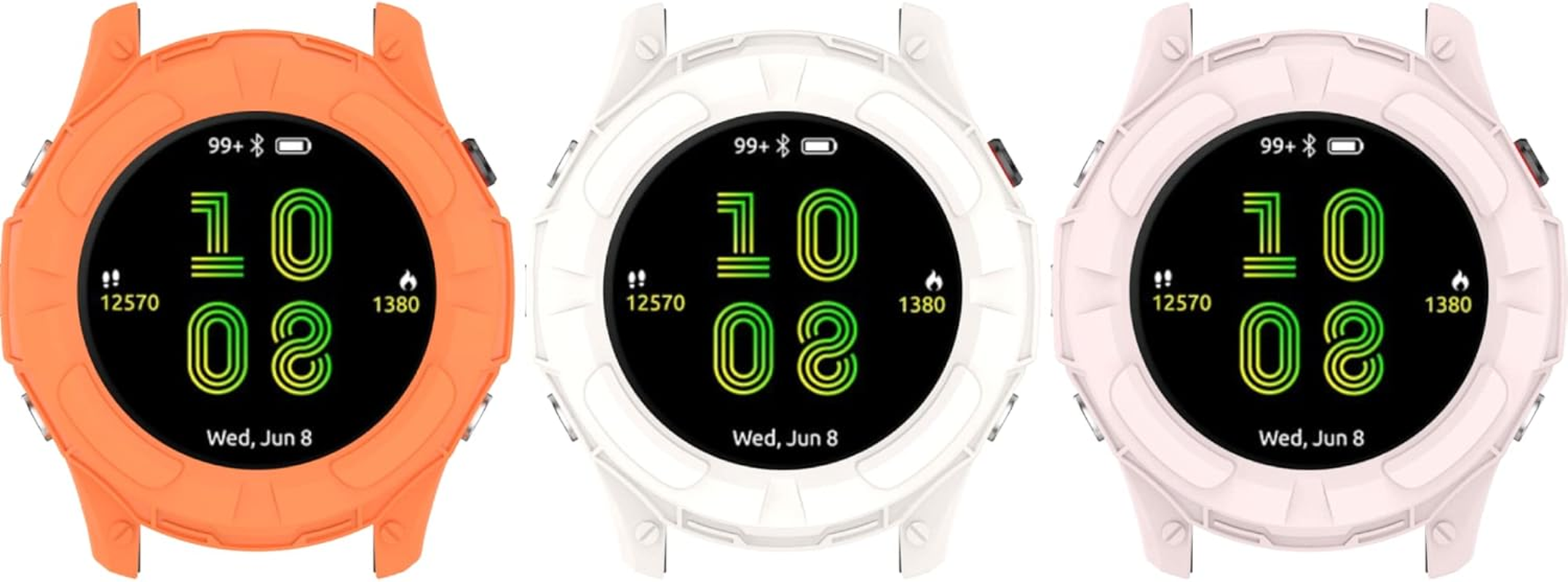 Intended for Garmin Forerunner 955 Case Soft TPU Protector Cover Anti-Scratch Bumper Shock-Proof Bezel Protective Shell Intended for Garmin Forerunner 955 Case Cover (Black&Blue&White)