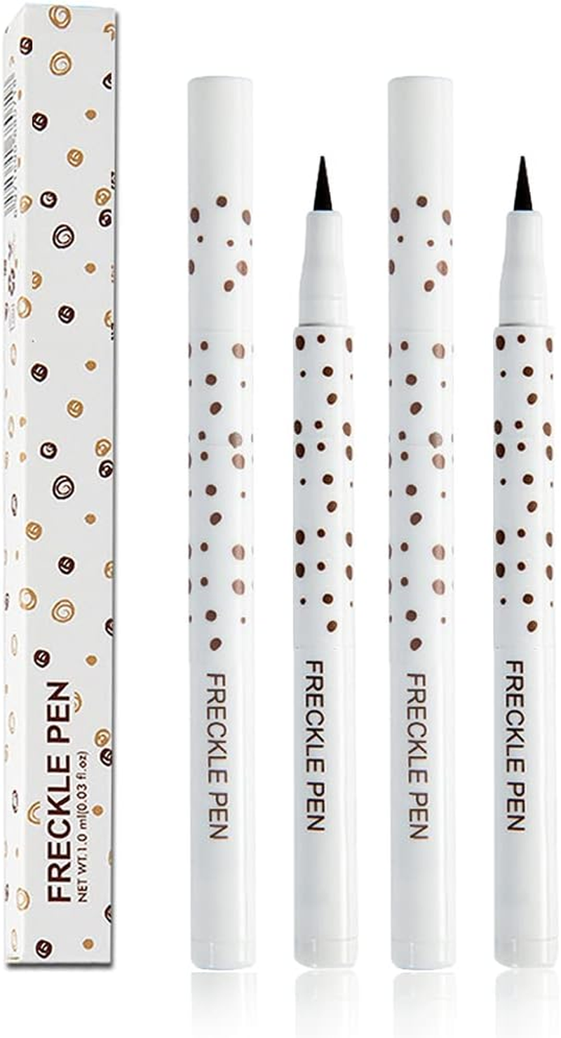 2 Colors Freckle Pen Waterproof Long-Lasting Quick Dry Small Spot Natural Lifelike Freckle Makeup Pen (Light Brown)