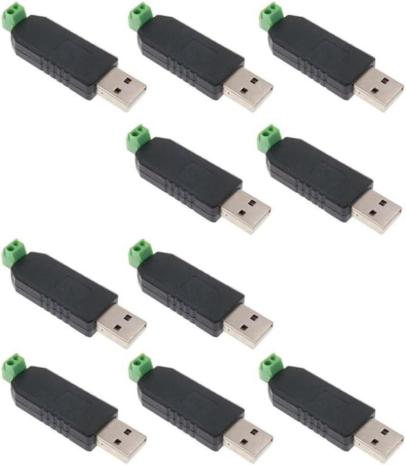 10Pcs USB to RS485 Converter Adapter Ch340T Chip 64-Bit Window 7 Supported image number 1