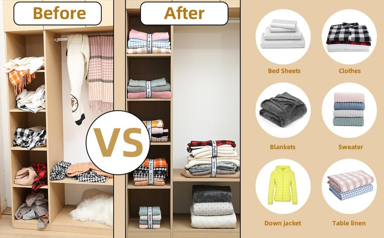 8Pcs Bed Sheet Organizer Bands Sheets Labels for Elastic Bedding Linen Closet Storage Foldable Sheet Set Organizer Sheet Keeper Band image number 6